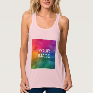Custom Elegant Modern Soft Pink Template Womens Tank Top