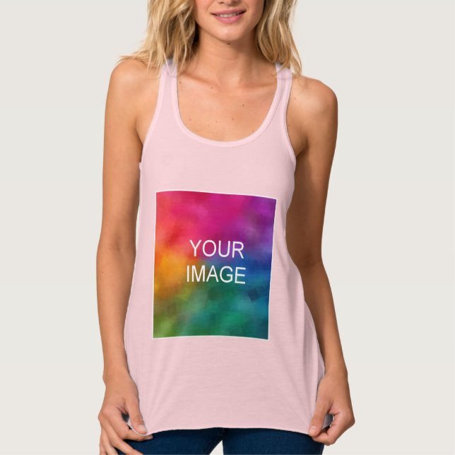 Custom Elegant Modern Soft Pink Template  Womens Tank Top (Front)