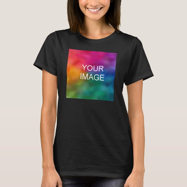 Custom Elegant Modern Template Upload Photo T-Shirt (Front)