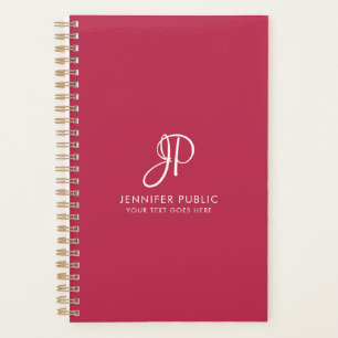 Custom Elegant Modern Trendy Monogram Template Planner