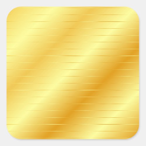 Custom Elegant Modern Trendy Template Gold Look Square Sticker