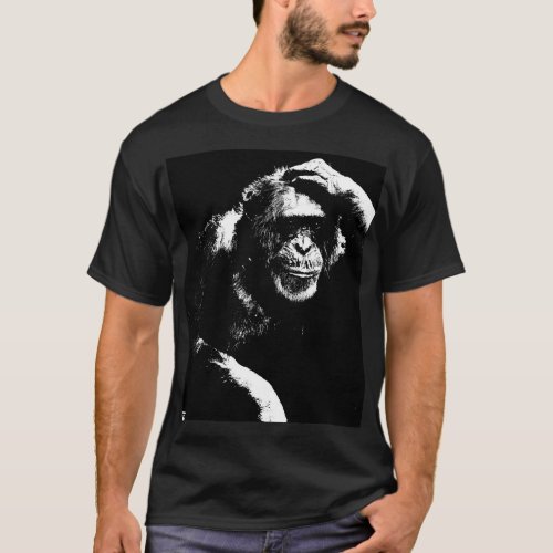 Custom Elegant Modern Trendy Thinking Ape Pop Art T_Shirt