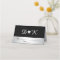 Custom Elegant Monogram Black Silver Heart Wedding