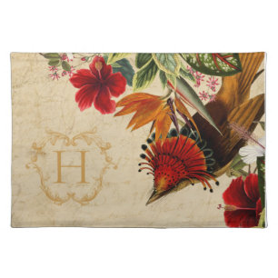 Custom Elegant Monogram Cloth Placemat