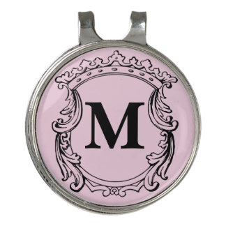 Custom Elegant Monogram Crest Golf Hat Clip
