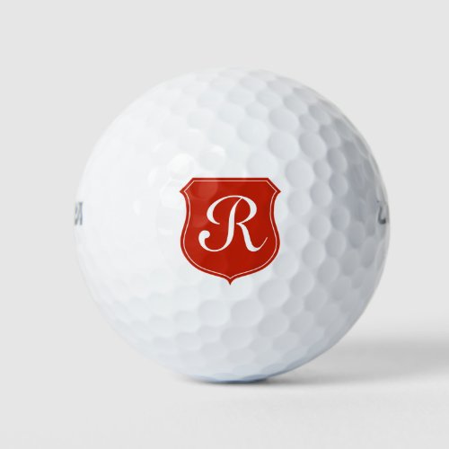 Custom elegant monogram golf ball gift set for men