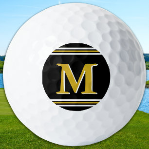 Custom Elegant Monogram Golfer Personalized Golf Balls