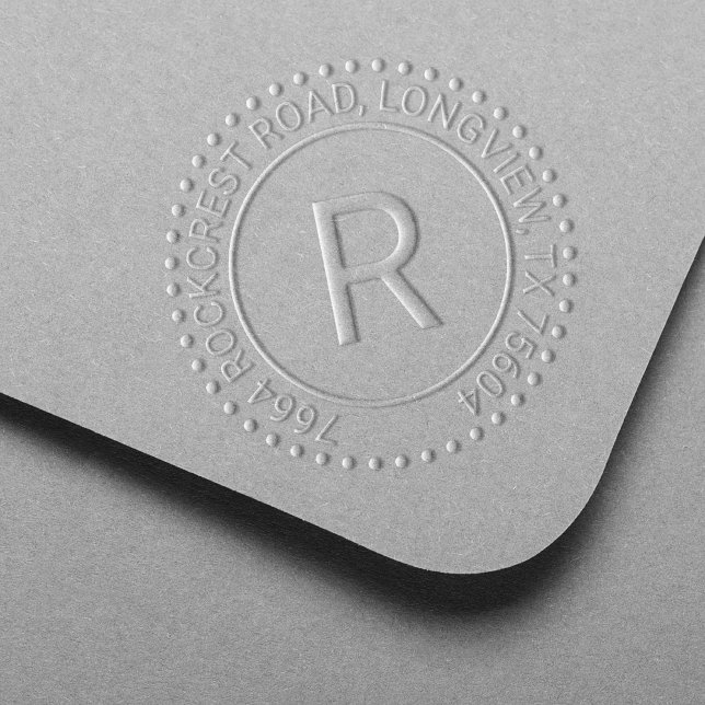  Custom Elegant Monogram Initial Address Seal  Embosser (Creator Uploaded)