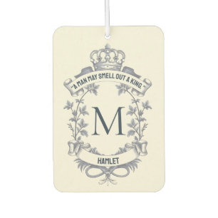 Custom Elegant Monogram King Vintage Quote  Air Freshener