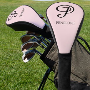 Custom Elegant Monogram Name Golf Head Cover