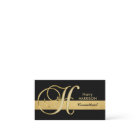 Custom Elegant Monogrammed Gold Black Initial 'H'