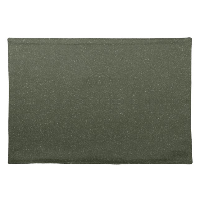 Custom Elegant Moss Green Textured Cloth Placemat (Front)