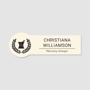 Custom Elegant Pharmacist Pharmacy Staff Employee Name Tag