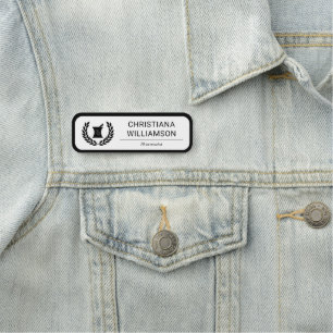 Custom Elegant Pharmacist Pharmacy Staff Employee Name Tag