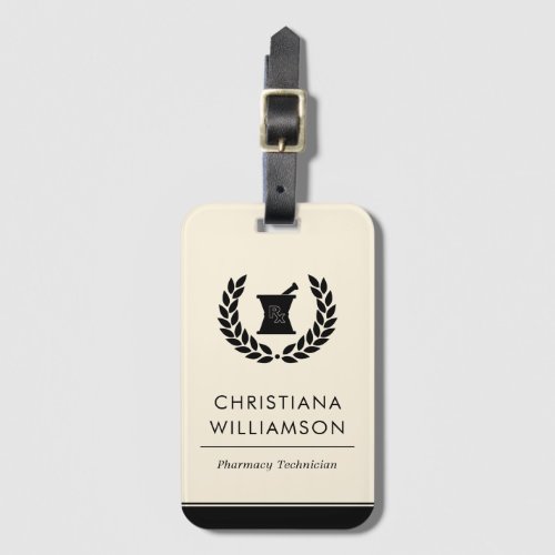 Custom Elegant Pharmacist Pharmacy Tech Staff Gift Luggage Tag