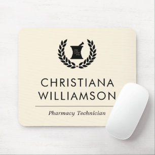 Custom Elegant Pharmacist Pharmacy Tech Staff Mouse Pad