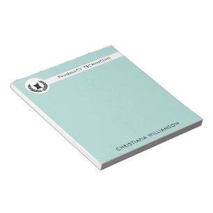 Custom Elegant Pharmacist Pharmacy Tech Staff Notepad