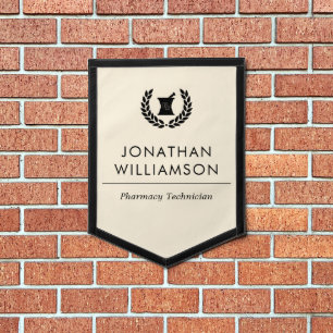 Custom Elegant Pharmacist Pharmacy Tech Staff Pennant