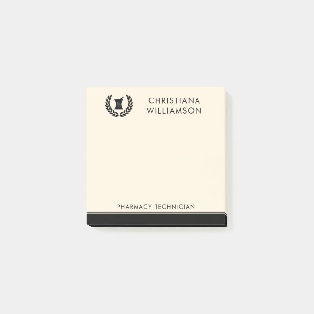 Custom Elegant Pharmacist Pharmacy Tech Staff Post-it Notes (Front)