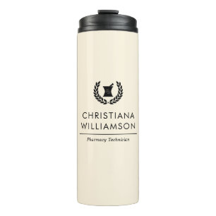 Custom Elegant Pharmacist Pharmacy Tech Staff Thermal Tumbler