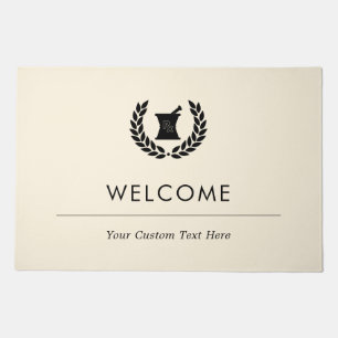 Custom Elegant Pharmacy Symbol Doormat