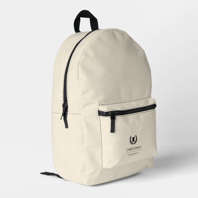Custom Elegant Pharmacy Symbol Printed Backpack (Back Corner Left)