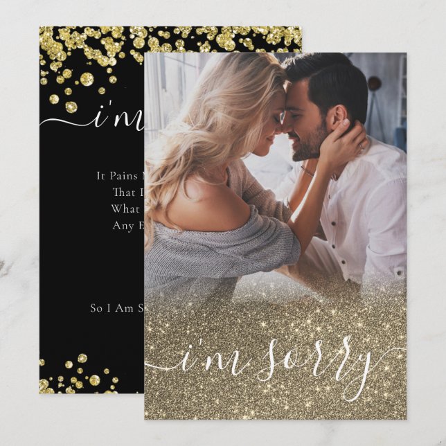 Custom Elegant Photo I’m sorry apology Card (Front/Back)