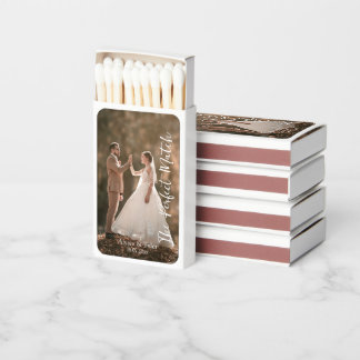 Custom Elegant Photo Wedding or Engagement Matchboxes