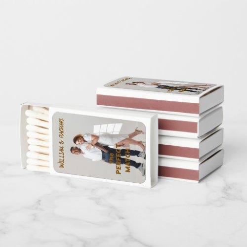 Custom Elegant Photo Wedding or Engagement Matchboxes
