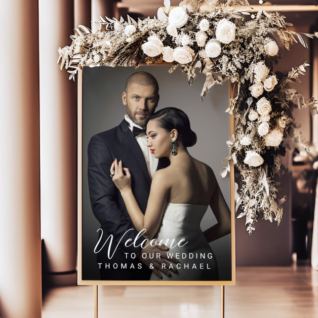 Custom Elegant Photo Wedding Welcome Foam Board (Creator Uploaded)