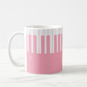 Custom elegant piano keys coffee mug