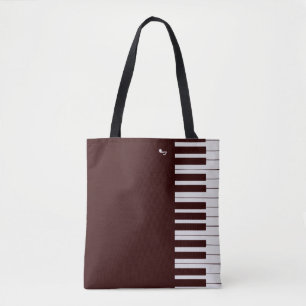 Custom elegant piano keys tote bag
