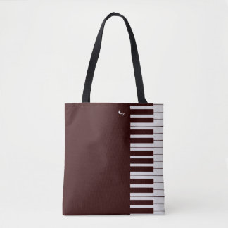Custom elegant piano keys tote bag