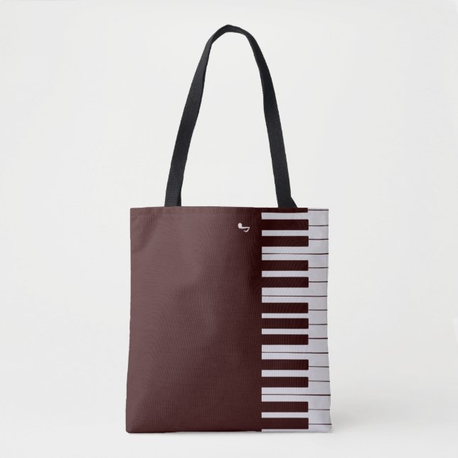 Custom elegant piano keys tote bag (Front)