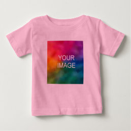 Custom Elegant Pink Color Trendy Template Baby T-Shirt