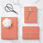 Custom Elegant Plain Template Solid Color Salmon Wrapping Paper Sheets<br><div class="desc">Elegant Modern Trendy Stylish Salmon Template Solid Color Plain Matte Gift Wrapping Paper Flat Sheet Set of 3.</div>