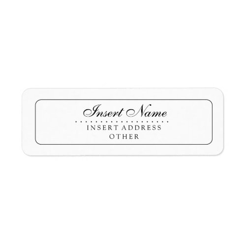 Custom Elegant Plain Wedding Label