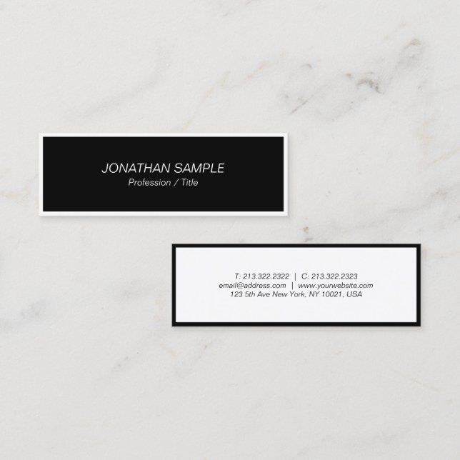 Custom Elegant Professional Modern Simple Template Mini Business Card (Front/Back)