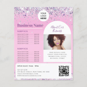 Custom Elegant Promotional Esthetician Pink Flyer