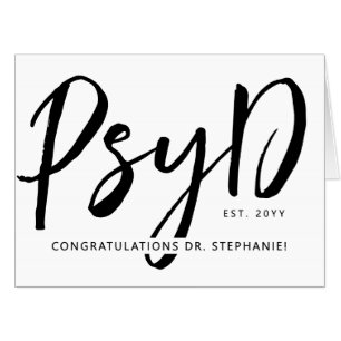 Custom Elegant PsyD Doctor of Psychology Big Card