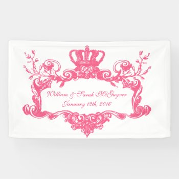 Custom Elegant Regal Crown Banner by weddingsareus at Zazzle