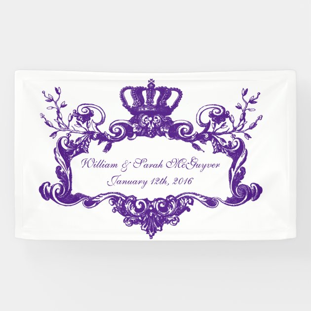 Custom Elegant Regal Wedding Banner