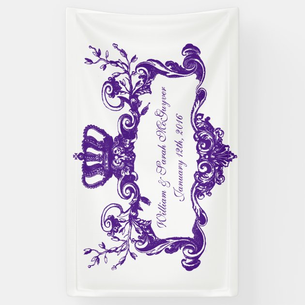 Custom Elegant Regal Wedding Banner