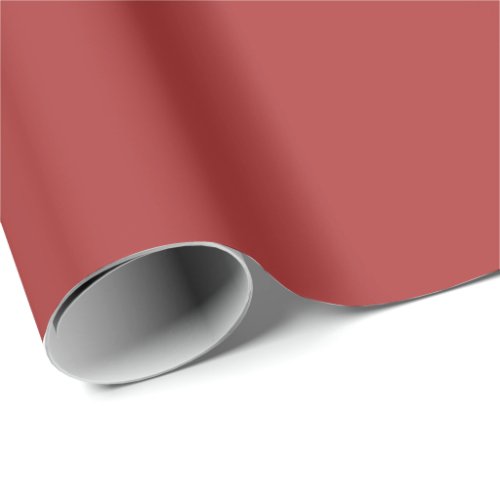 Custom Elegant Retro Vintage Red Brown Solid Color Wrapping Paper