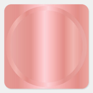 Custom Elegant Rose Gold Add Your Text Blank Square Sticker