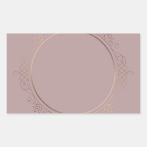 Custom Elegant Rose Gold Blank Modern Template Rectangular Sticker