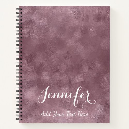 Custom Elegant Rose Gold Color Template Modern Notebook