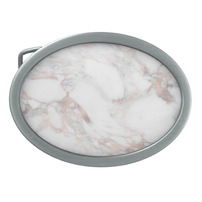 Custom Elegant Rose Gold Marble Blank Template Belt Buckle (Front)