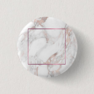 Custom Elegant Rose Gold Marble Blank Template Button