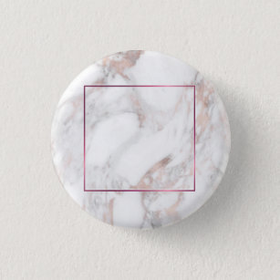 Custom Elegant Rose Gold Marble Blank Template Button